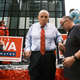 Former New York City Mayor Rudy Giuliani makes an appearance in support of fellow Republican Curtis Sliwa, who is running for NYC mayor on June 21, 2021, in New York City.